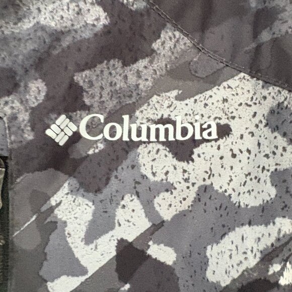 COLUMBIA Grey Black Camo Winter Jacket Size Small 8 Coat Snowsuit Snow Hood - Picture 4 of 10
